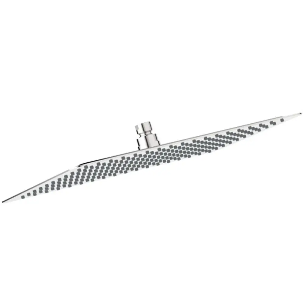Duschkopf aus Edelstahl mit flacher, breiter Form und gleichmäßiger Strahlverteilung. Produkt von Ideal Standard, geeignet für eine moderne Badgestaltung.